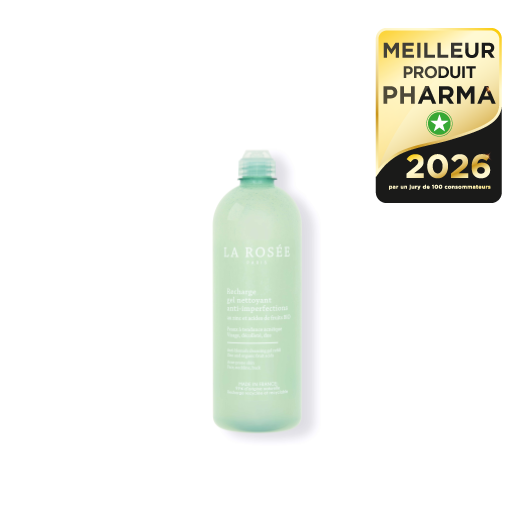 Gel nettoyant anti-imperfections au zinc et aux acides de fruits BIO - Recharge - 400 ml — La Rosee