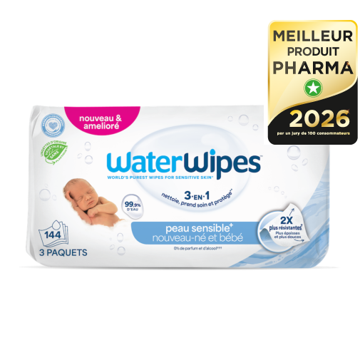 WaterWipes Peau sensible+ Nouveau-nés et bébés — Waterwipes