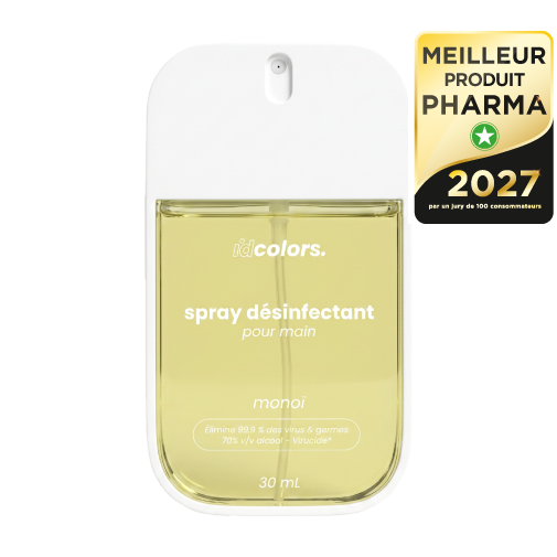 Spray Désinfectant IDCOLORS - Boîte Unitaire - Senteur Monoï —